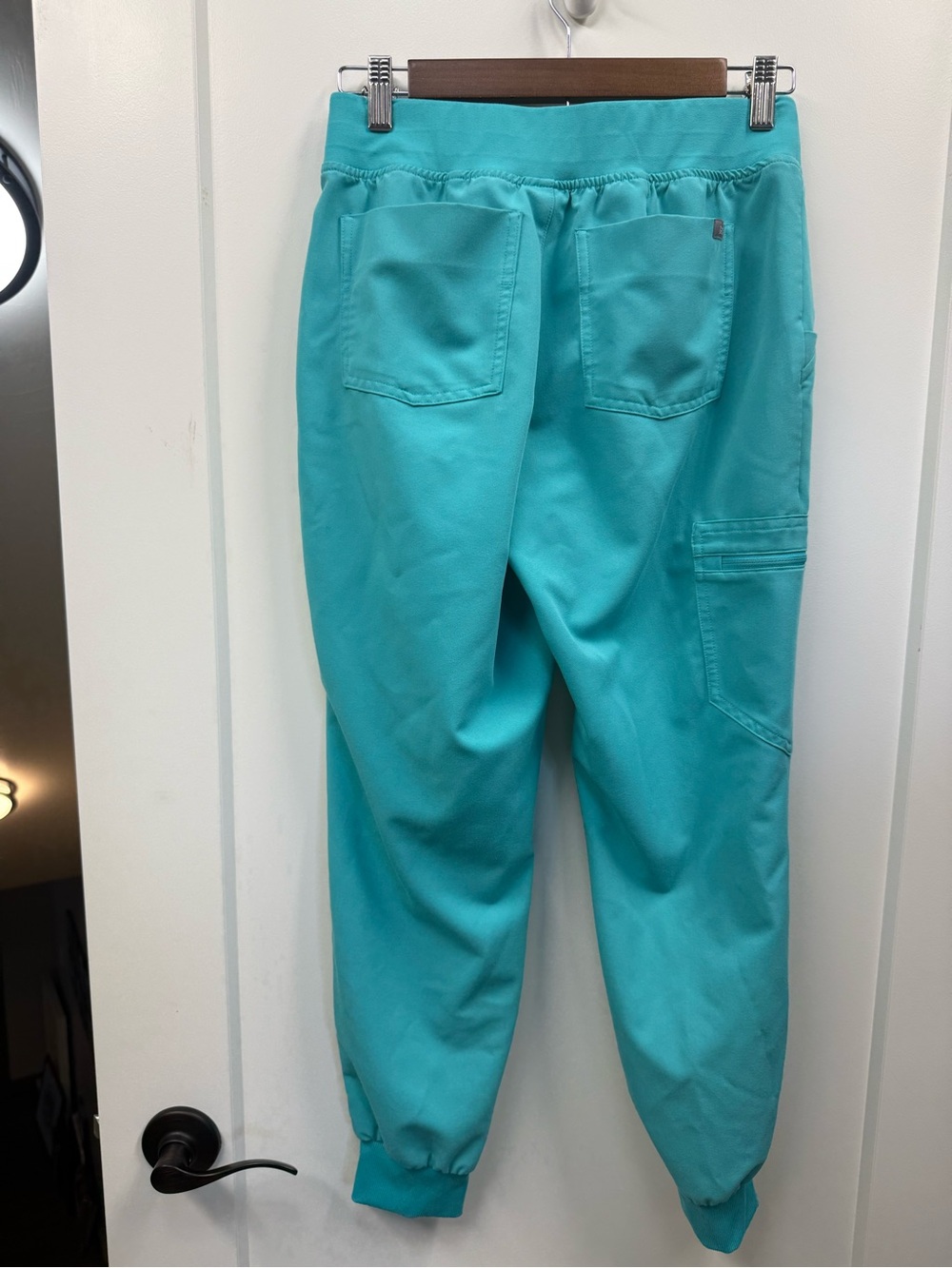 Figs Zamora Jogger Scrub Pant Turquoise Teal Blue Drawstring Medical Women's S - Picture 5 of 7